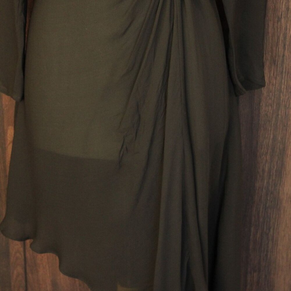 Anine Bing New With Tags Black Dress, Sz Small, Silk Chiffon, Asymmetrical Hem - Picture 4 of 12